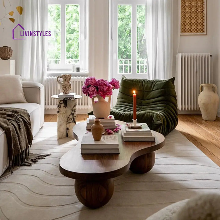 Falak Solid Wood Coffee Table for Living Room