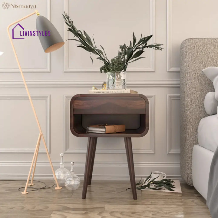 Falisha Bedside Walnut Finish