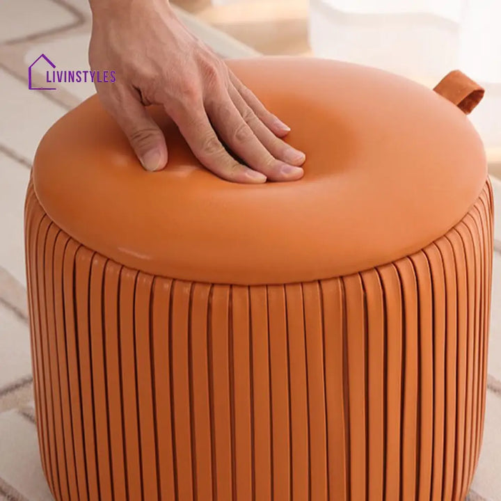 Falisha Living Room Ottoman | Faux Leather Fabric