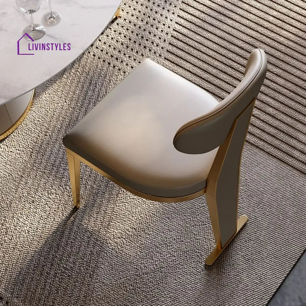 Falisha Metal Dining Chair | Stainless Steel