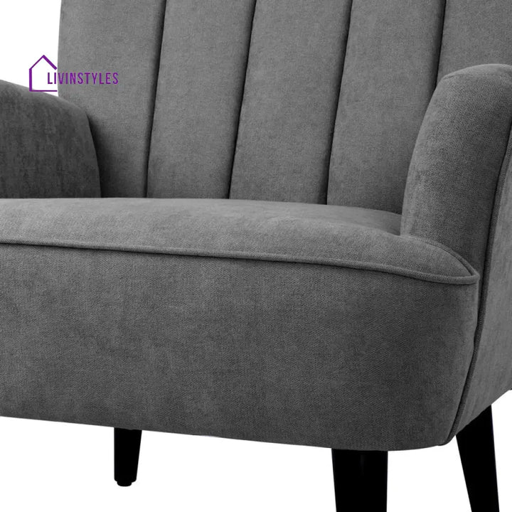 Falisha Solid Wood and Fabric Arm Chair | Living Room Chair | Lounge Chair