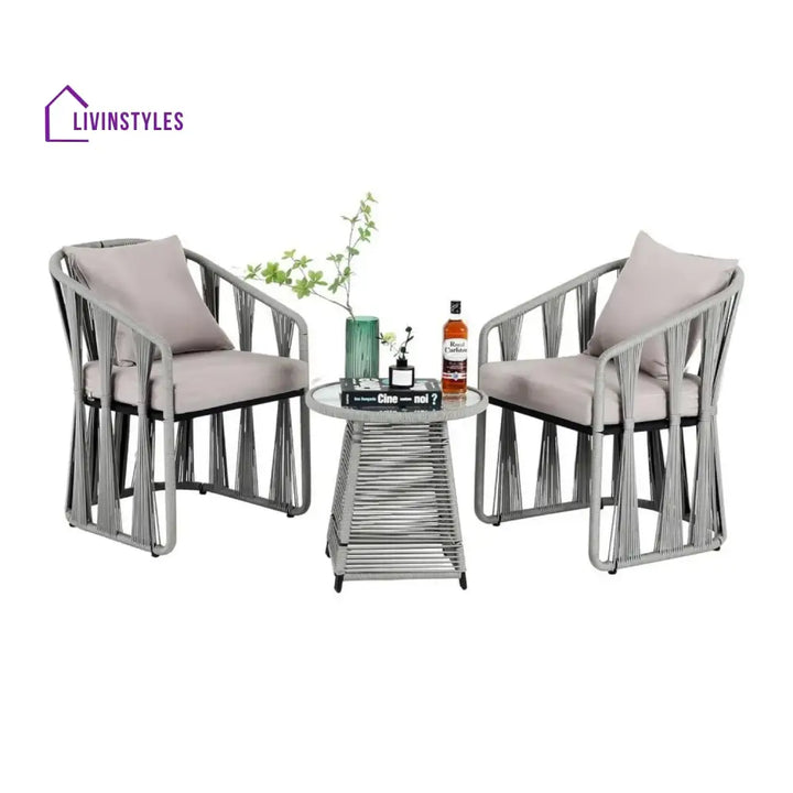 Fallon Outdoor Rope 3-Piece Patio Set - Patio Set