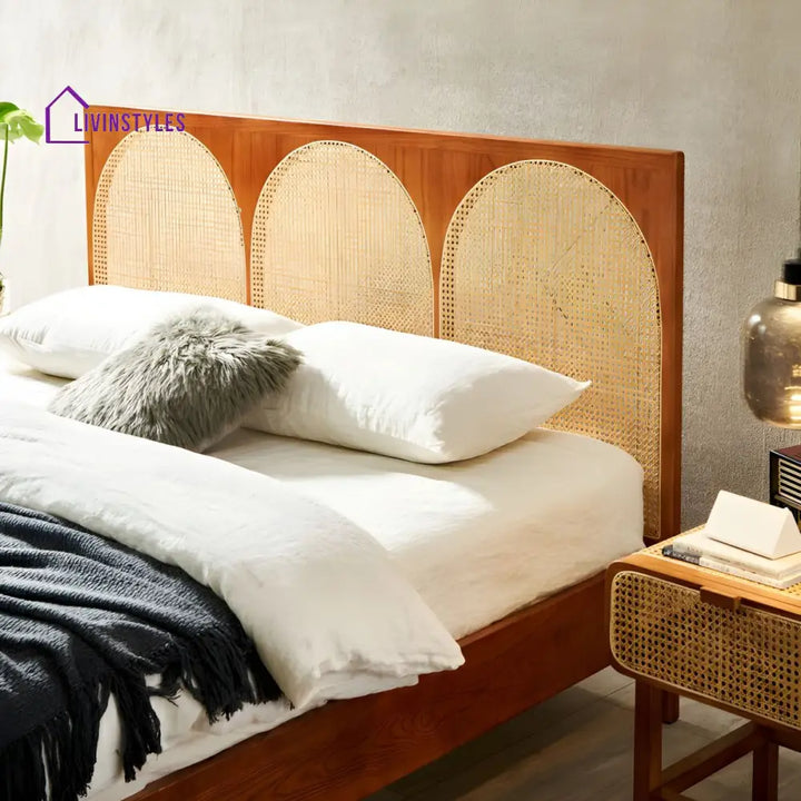 Fanish Solid Wood Bed Without Storage
