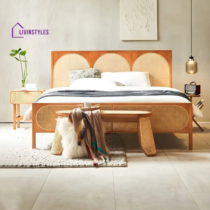 Fanish Solid Wood Bed Without Storage