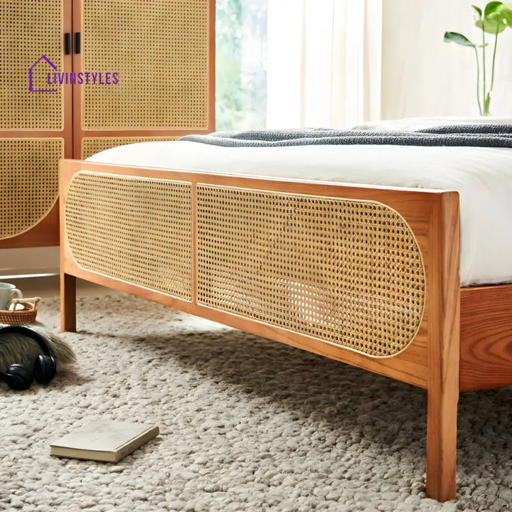 Fanish Solid Wood Bed Without Storage