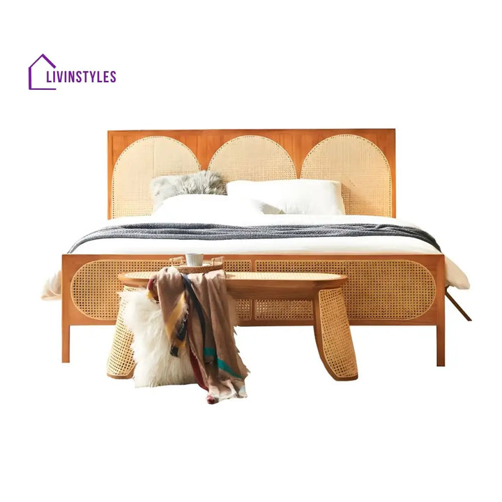 Fanish Solid Wood Bed Without Storage
