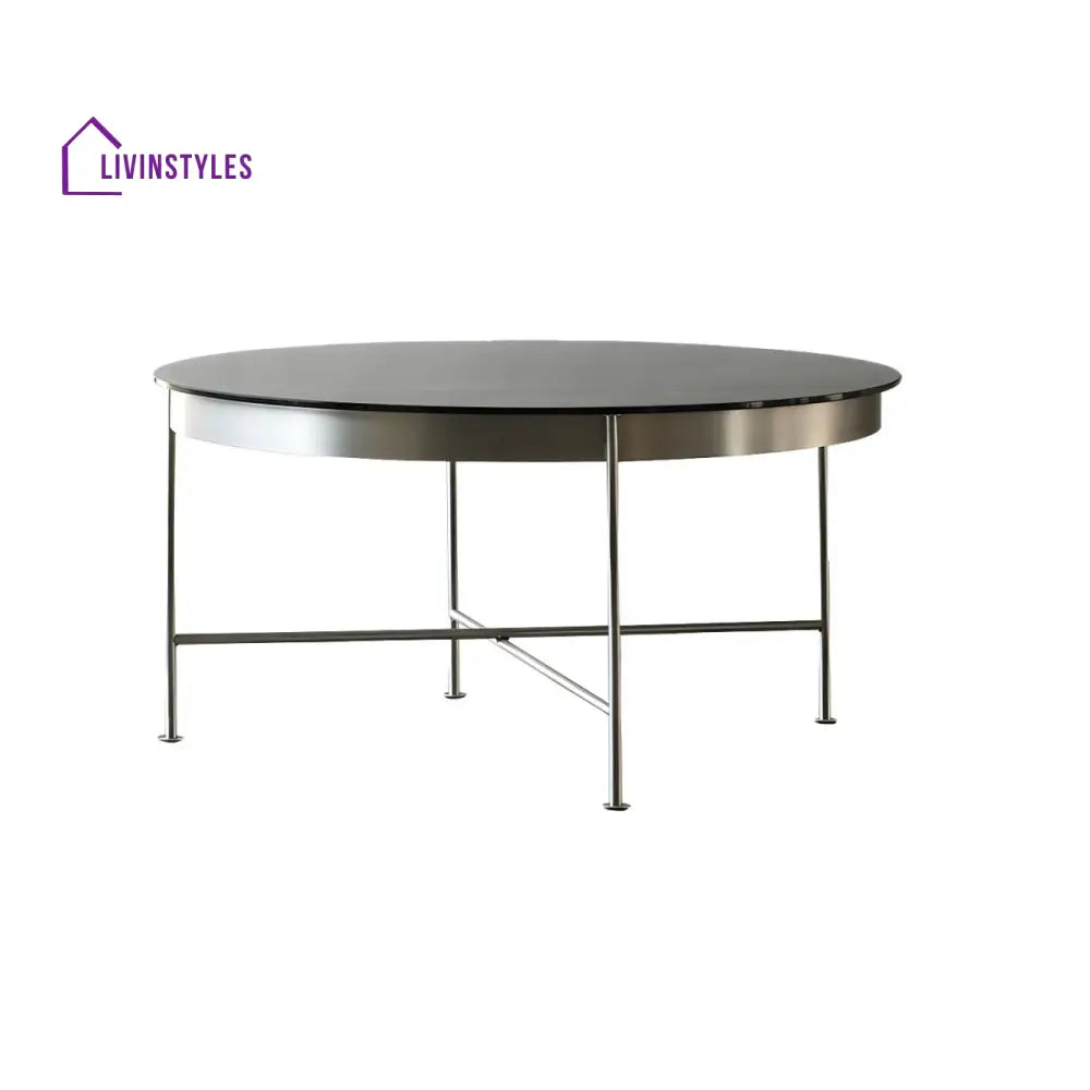 Farhan Stainless Steel Frame Coffee Table for Living Room