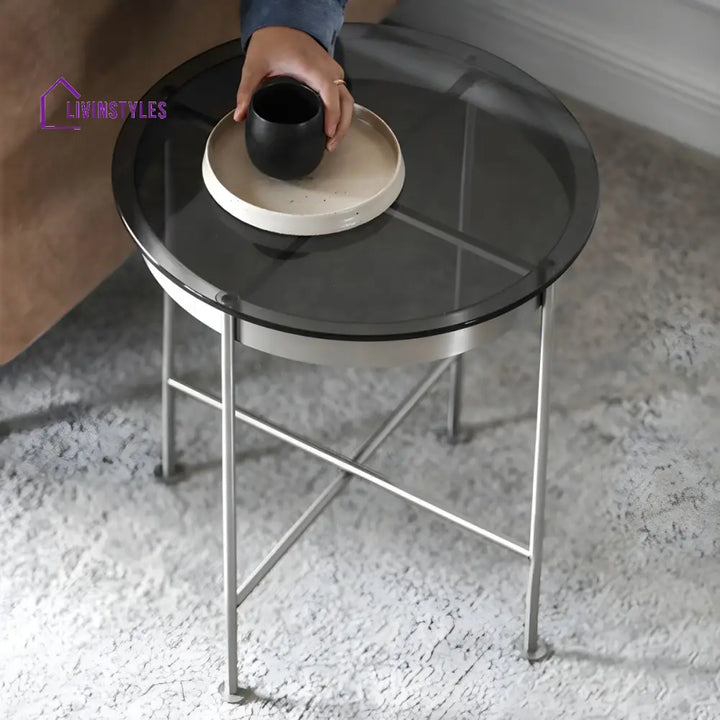 Farhan Stainless Steel Frame Coffee Table for Living Room