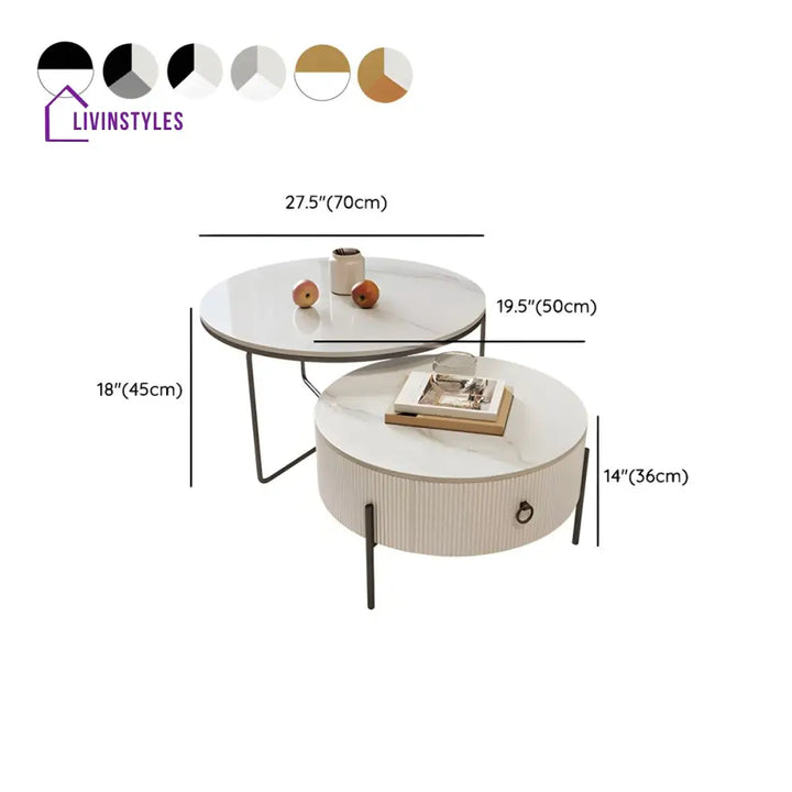 Fariya Stainless Steel Coffee Table for Living Room