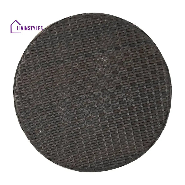 Faustine Outdoor Wicker Round Patio End Table - Table