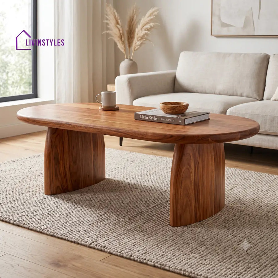 Faustine Wooden Coffee Table for Living Room | Tea Table | Teapoy | Center table