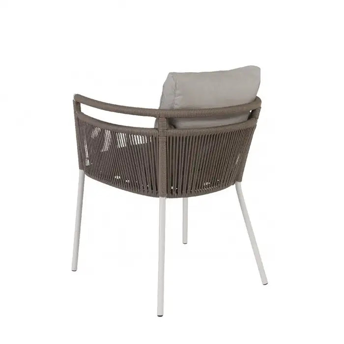 Zullo Outdoor Patio Seating single Chair (Grey) Braided & Rope