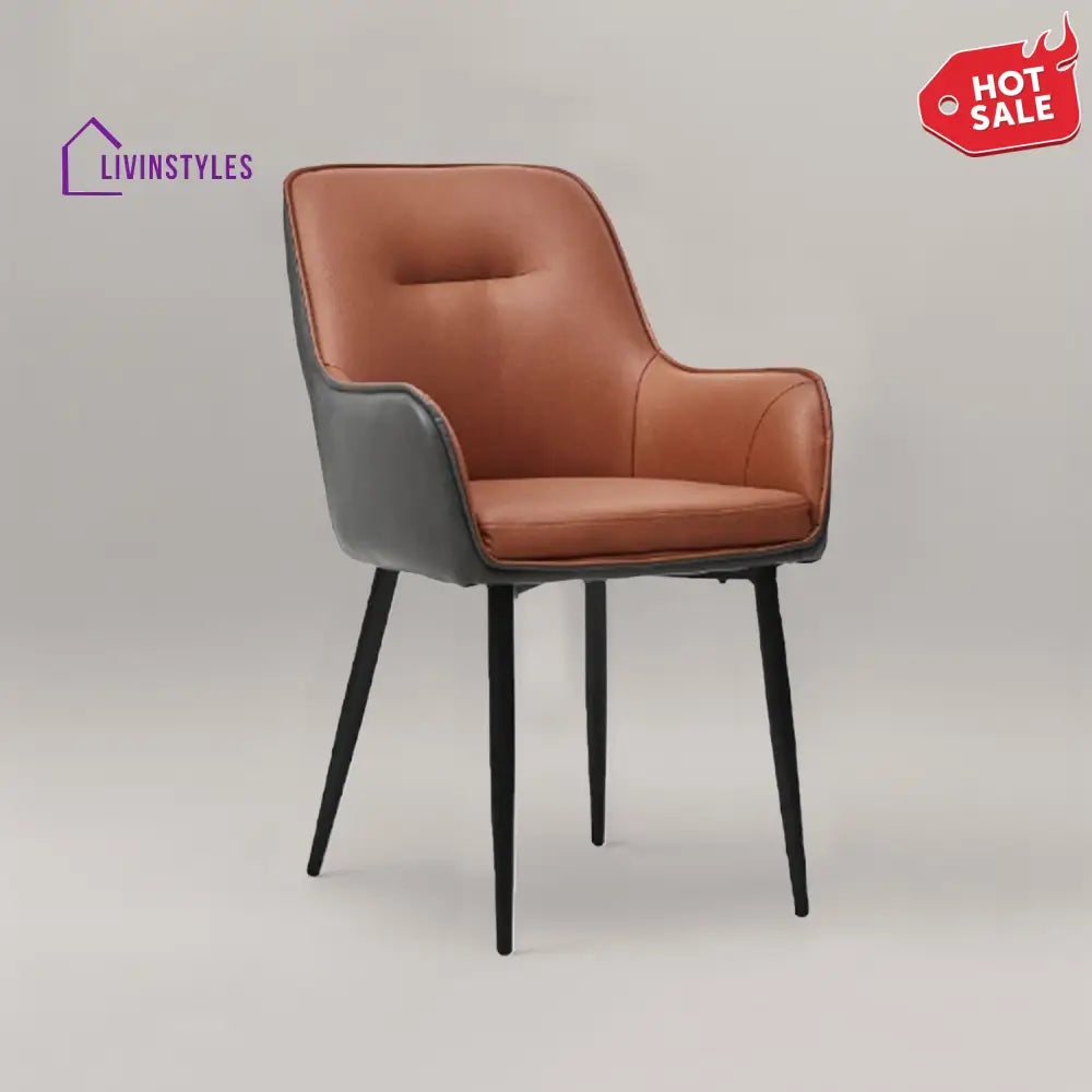 Faux Leather Dining Chair Tan Furniture