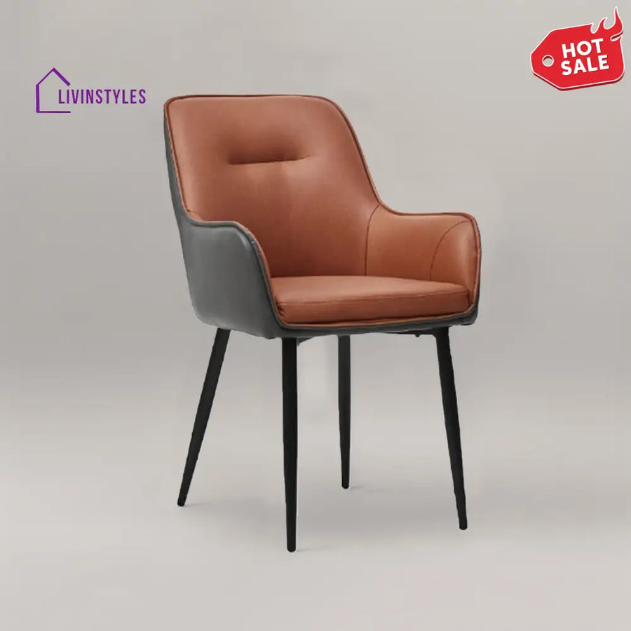Faux Leather Dining Chair Tan Furniture