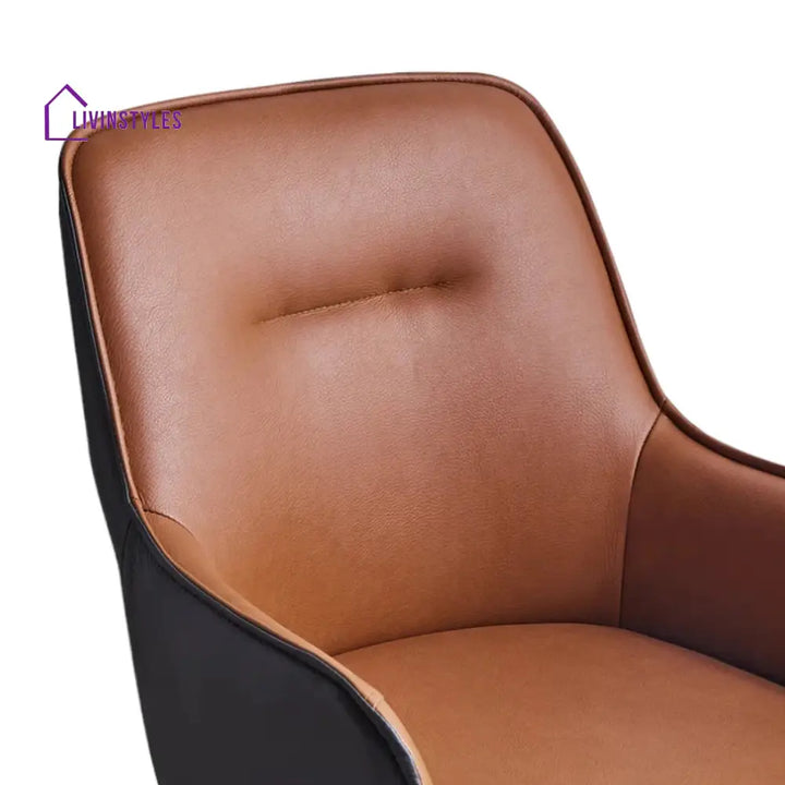 Faux Leather Dining Chair Tan Furniture