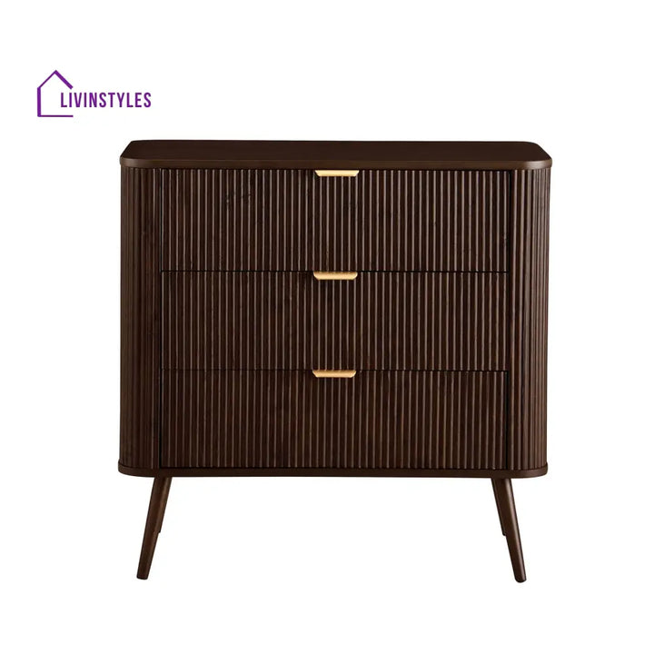 Federico 3 Drawer Small Chest - Walnut Chest of Drawers
