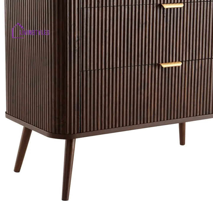 Federico 3 Drawer Small Chest - Walnut Chest of Drawers