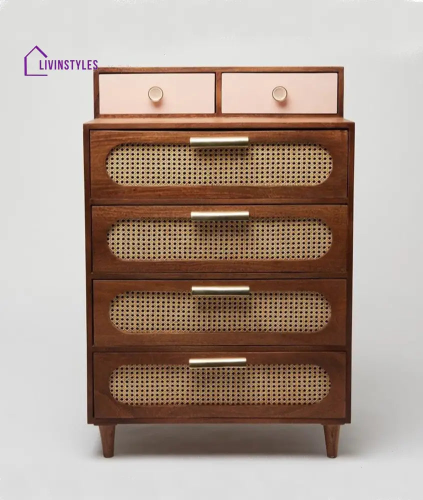 Fedora Rattan Solid Wood Tall Chest of Drawer chest of drawer