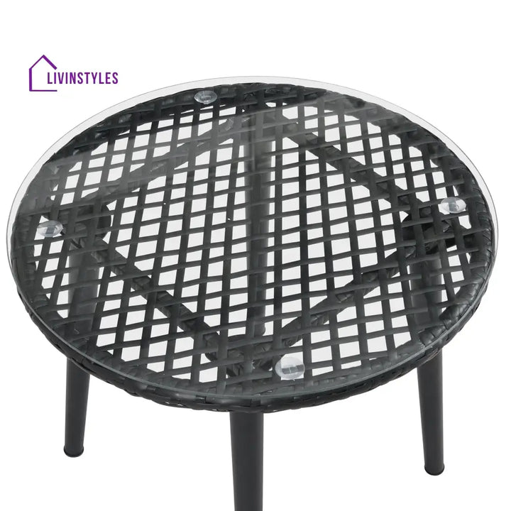 Feeds Outdoor Patio Seating Set 2 Chairs and 1 Table Set (Black) - Coffee Table Sets