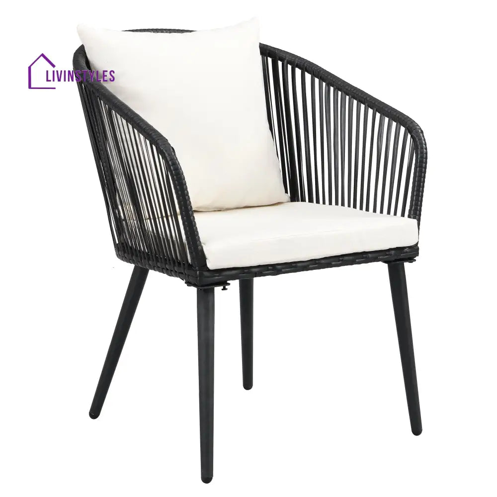 Feeds Outdoor Patio Seating Set 2 Chairs and 1 Table Set (Black) - Coffee Table Sets