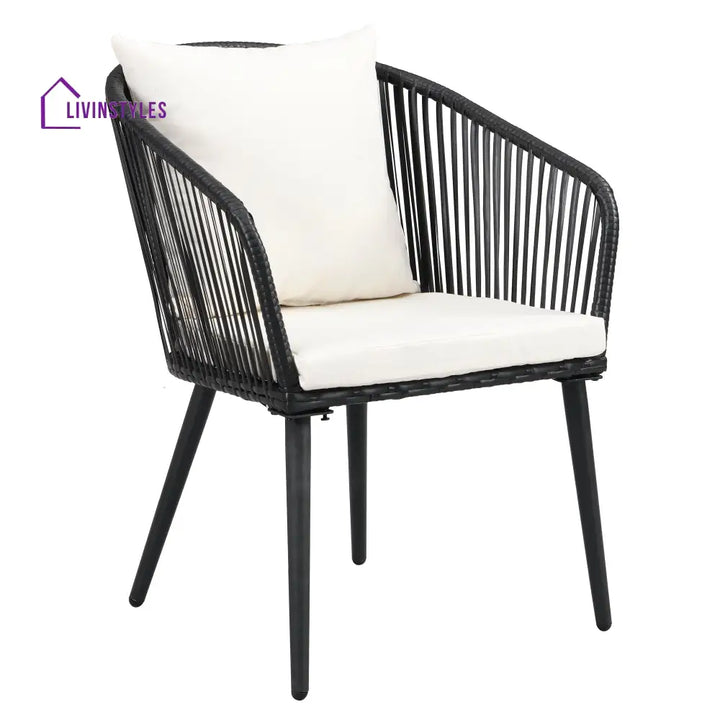 Feeds Outdoor Patio Seating Set 2 Chairs and 1 Table Set (Black) - Coffee Table Sets
