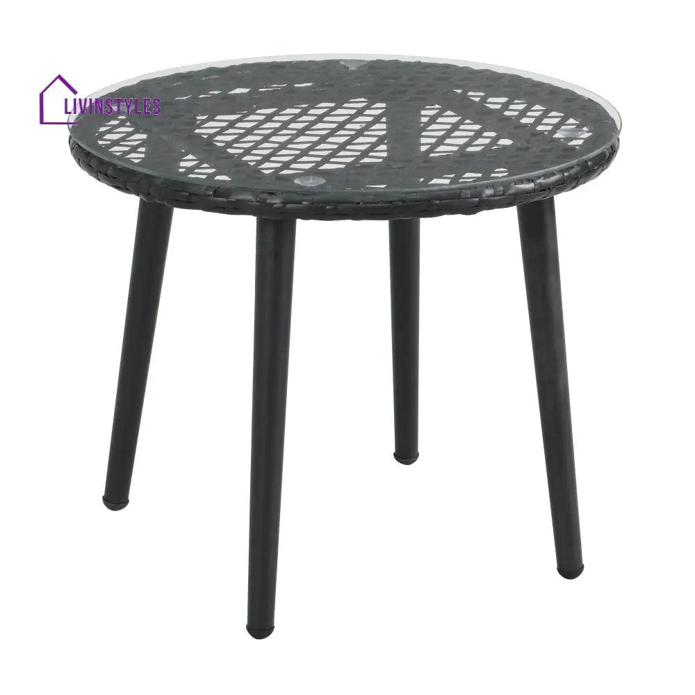 Feeds Outdoor Patio Seating Set 2 Chairs and 1 Table Set (Black) - Coffee Table Sets
