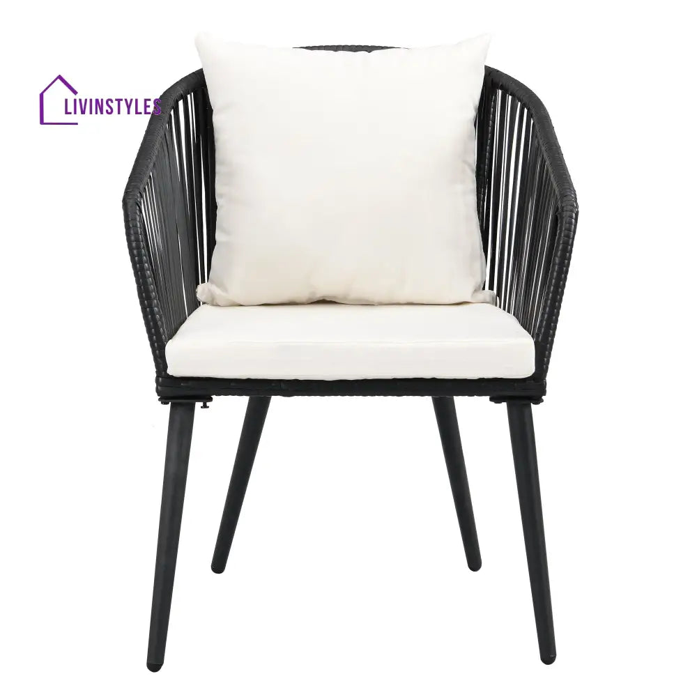 Feeds Outdoor Patio Seating Set 2 Chairs and 1 Table Set (Black) - Coffee Table Sets