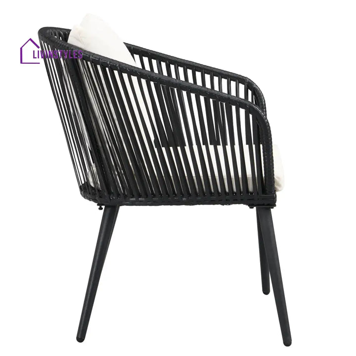 Feeds Outdoor Patio Seating Set 2 Chairs and 1 Table Set (Black) - Coffee Table Sets