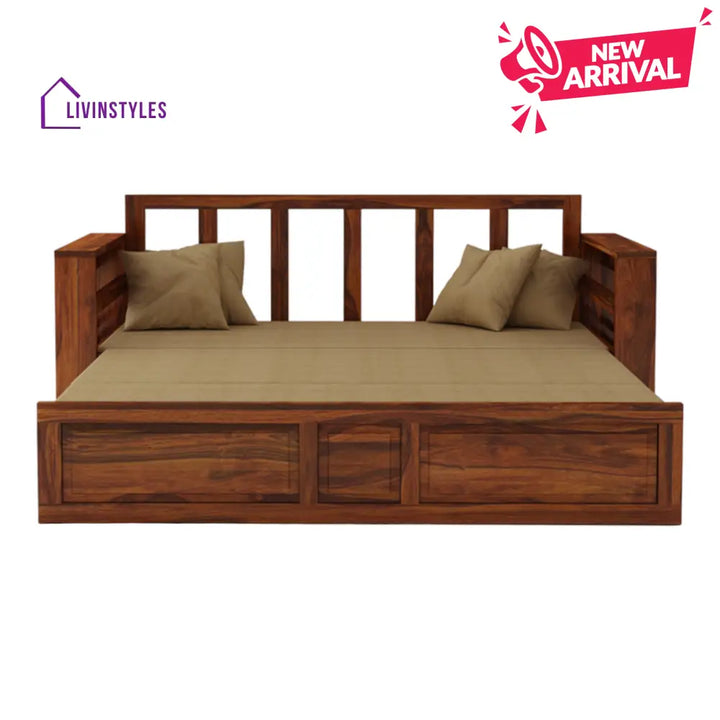 ModaLounge 3 Seater Sofa Cum Bed Sheesham Wood