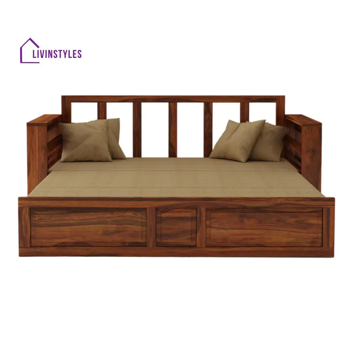ModaLounge 3 Seater Sofa Cum Bed Sheesham Wood