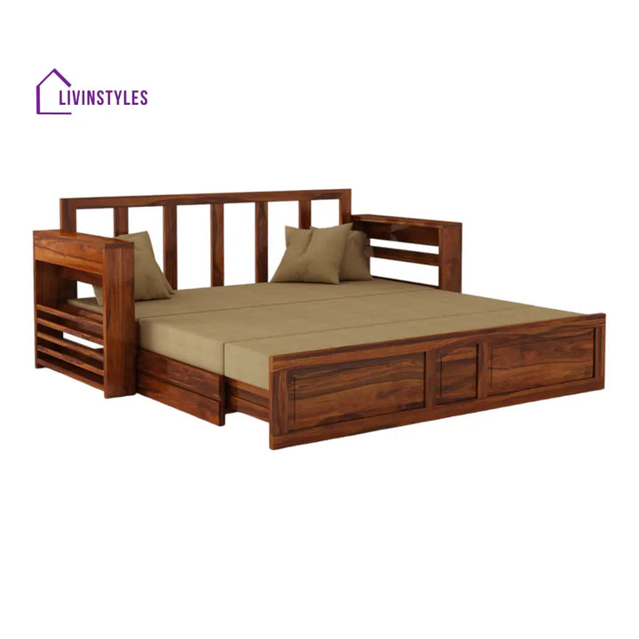 ModaLounge 3 Seater Sofa Cum Bed Sheesham Wood
