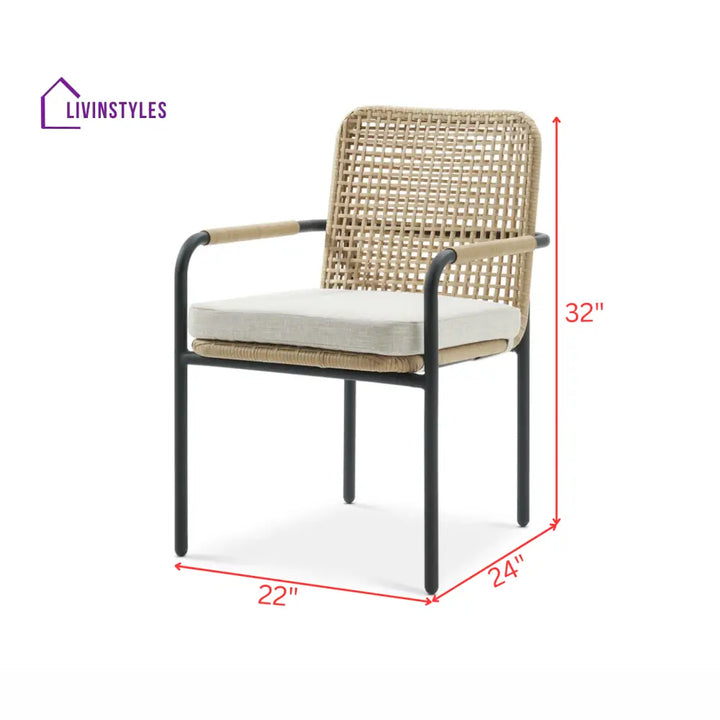 Femia Outdoor Patio Seating Set 2 Chairs Set (Honey) - Coffee Table Sets