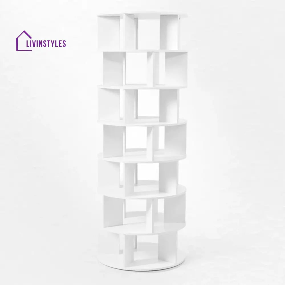 Feodora Engineered Wood Rotating Shoe Rack for Home