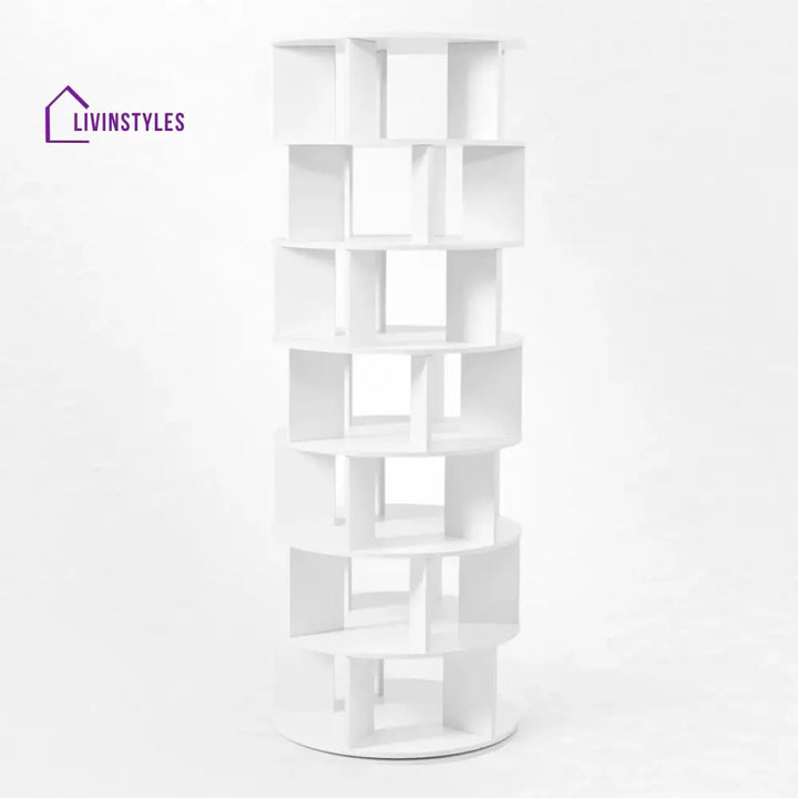 Feodora Engineered Wood Rotating Shoe Rack for Home