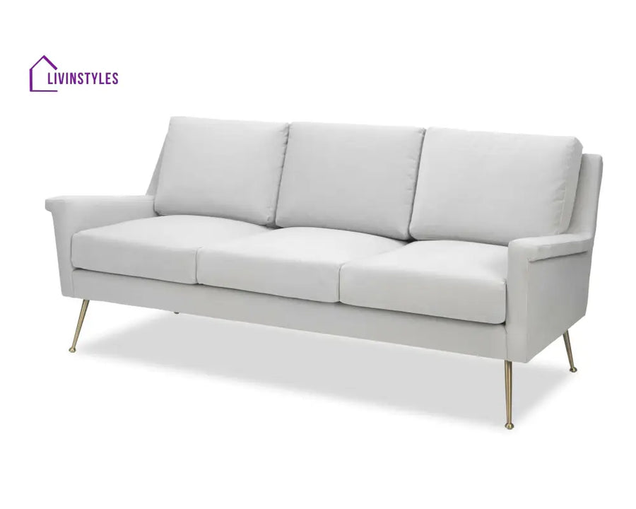 Feodosia 3 Seater Sofa - White Colour Living
