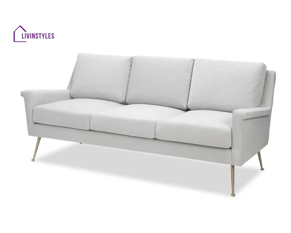 Feodosia 3 Seater Sofa - White Colour Living