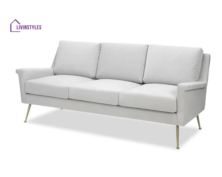 Feodosia 3 Seater Sofa - White Colour Living