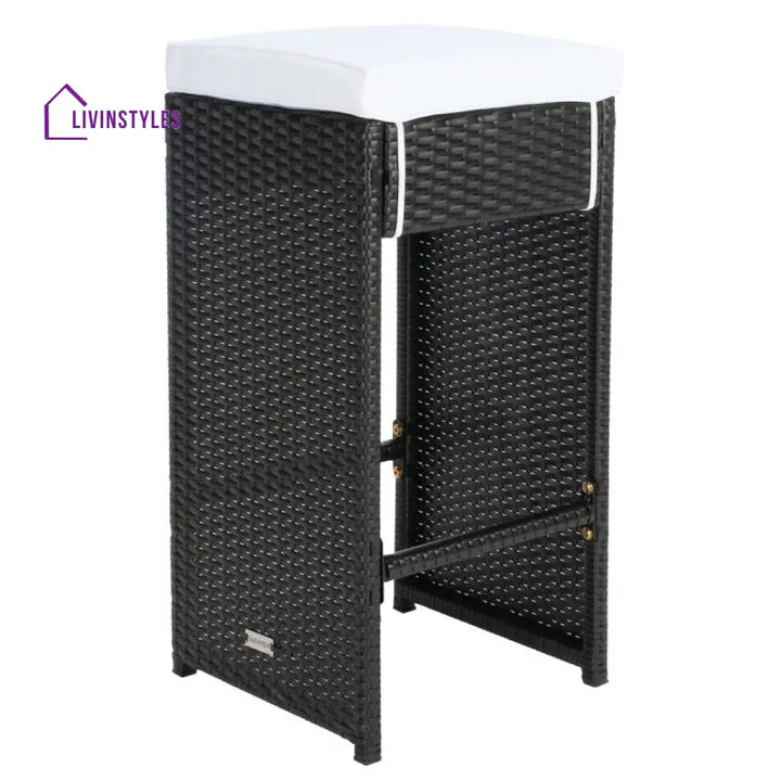Ferdi Outdoor Patio Bar Sets 6 Stools and 1 Table (Black) - Bar Sets