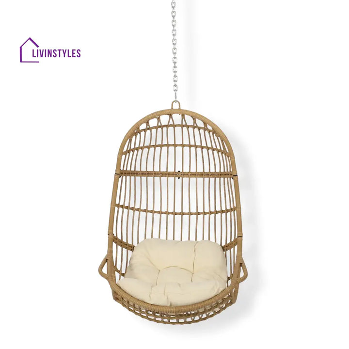 Fernán Single Seater Hanging Swing Without Stand For Balcony Garden Swing - Brown - Swings