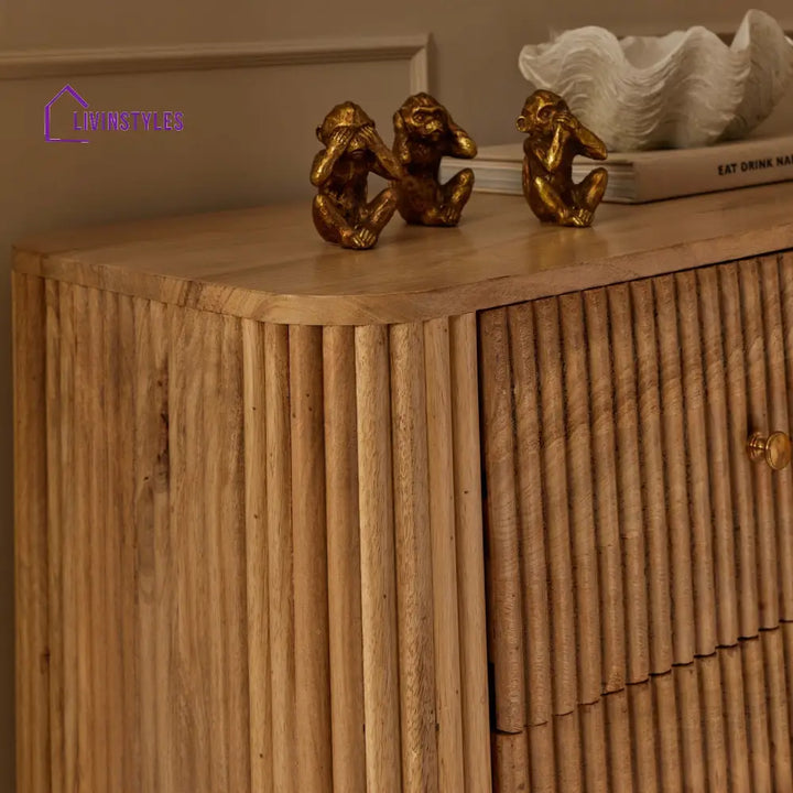 Fidel Mango Wood 3 Drawer Chest - Natural Chest of Drawers