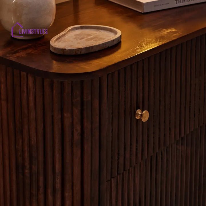 Fidel Mango Wood 3 Drawer Chest - Walnut Chest of Drawers