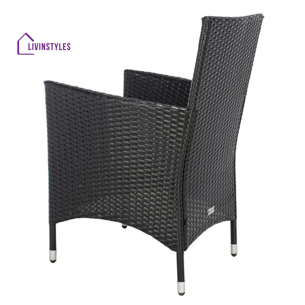 Filiberto Outdoor Patio Dining Set 8 Chairs and 1 Table (Black) - Dining sets