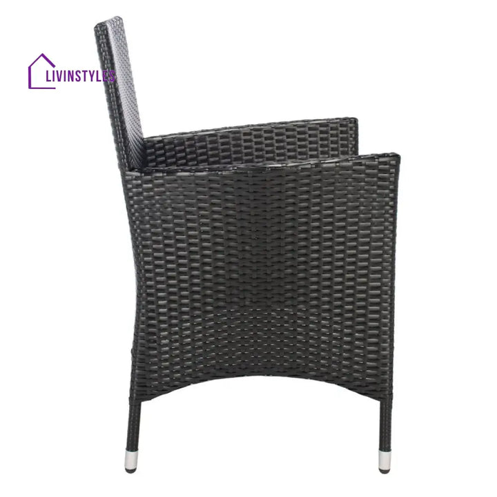 Filiberto Outdoor Patio Dining Set 8 Chairs and 1 Table (Black) - Dining sets