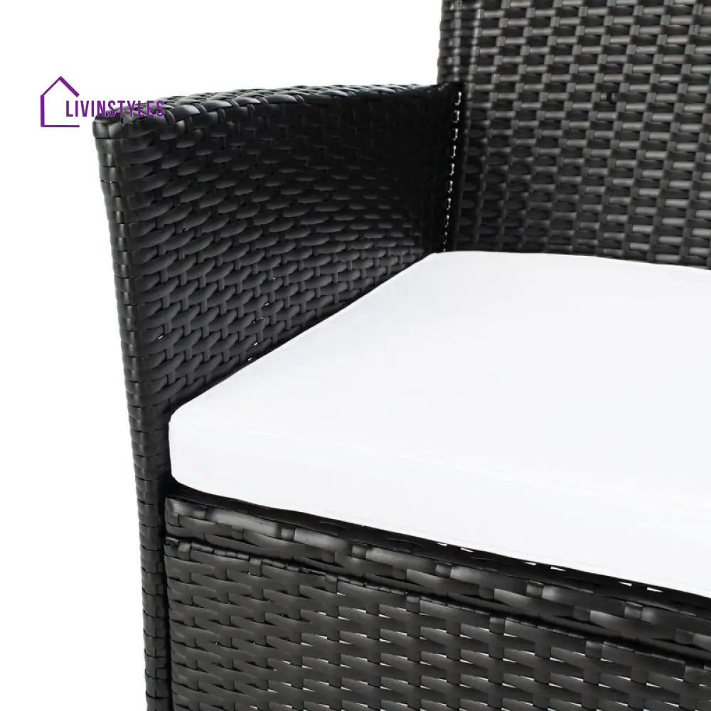 Filiberto Outdoor Patio Dining Set 8 Chairs and 1 Table (Black) - Dining sets