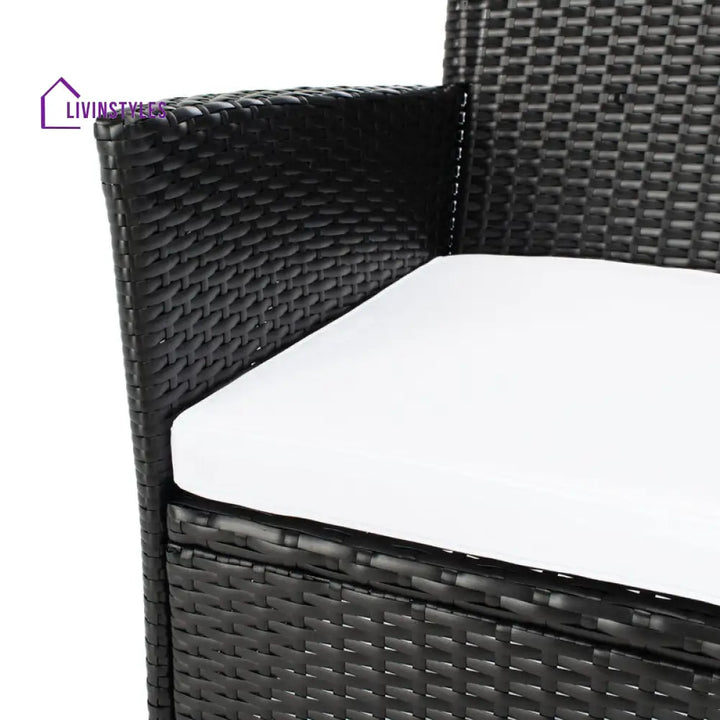Filiberto Outdoor Patio Dining Set 8 Chairs and 1 Table (Black) - Dining sets