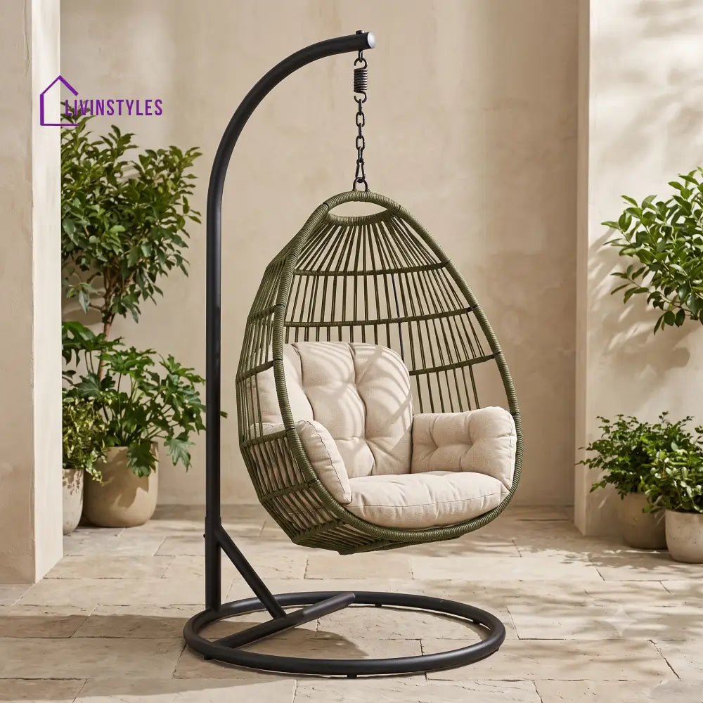 Filip Premium MS Frame with Powder Coated Outdoor Swing Chair with Stand