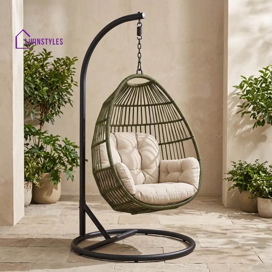 Filip Premium MS Frame with Powder Coated Outdoor Swing Chair with Stand