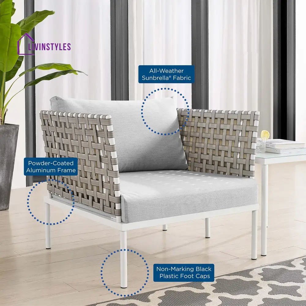 Finds Outdoor Patio Seating Set 2 Chairs and 1 Table Set (White) Braided & Rope - Coffee Table Sets