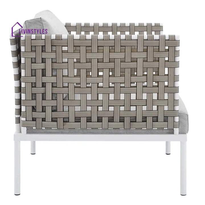 Finds Outdoor Patio Seating Set 2 Chairs and 1 Table Set (White) Braided & Rope - Coffee Table Sets