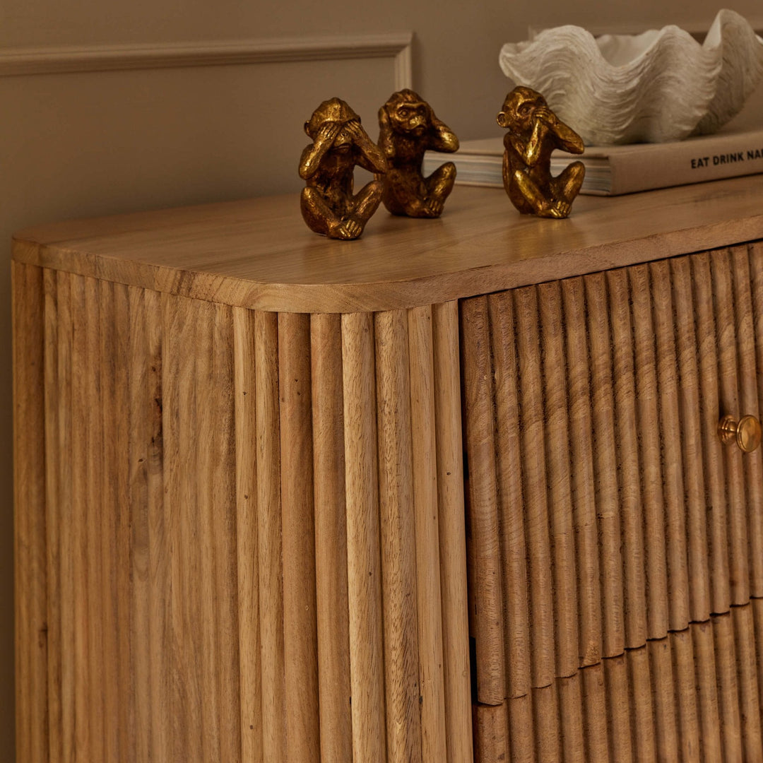 Fidel Mango Wood 3 Drawer Chest - Natural Chest of Drawers